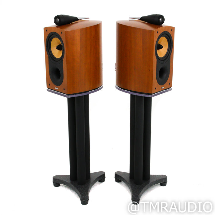 Bowers & Wilkins Nautilus 805 Bookshelf Speakers; Cherry Pair w/ Custom Stands