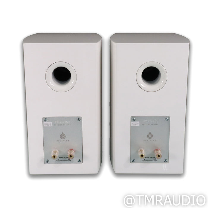 Atohm GT-1 Devialet Special Edition Bookshelf Speakers; Gloss White Pair