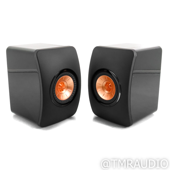 KEF LS50 Bookshelf Speakers; Black Pair