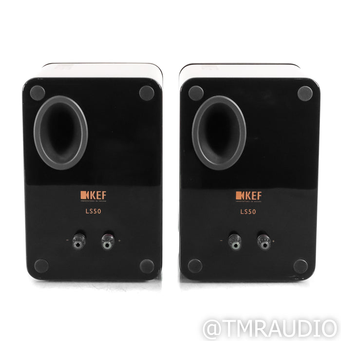 KEF LS50 Bookshelf Speakers; Black Pair