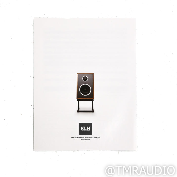KLH Model Three Bookshelf Speakers; Mahogany Pair w/ Stands