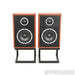 KLH Model Three Bookshelf Speakers; Mahogany Pair w/ Stands