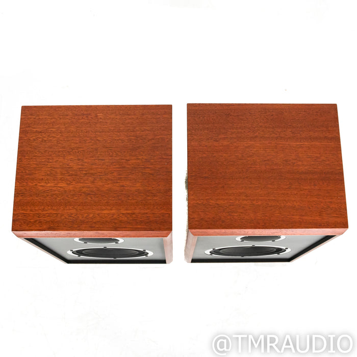 KLH Model Three Bookshelf Speakers; Mahogany Pair w/ Stands