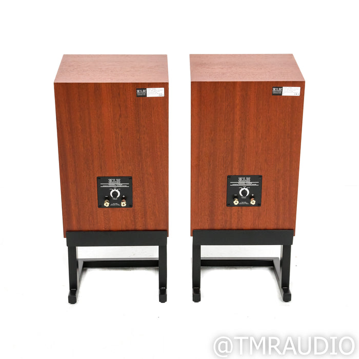 KLH Model Three Bookshelf Speakers; Mahogany Pair w/ Stands