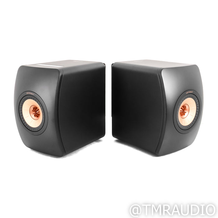 KEF LS50 Wireless II Active Bookshelf Speakers; Carbon Black Pair