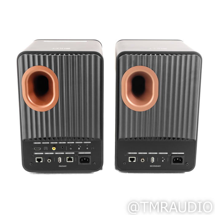 KEF LS50 Wireless II Active Bookshelf Speakers; Carbon Black Pair