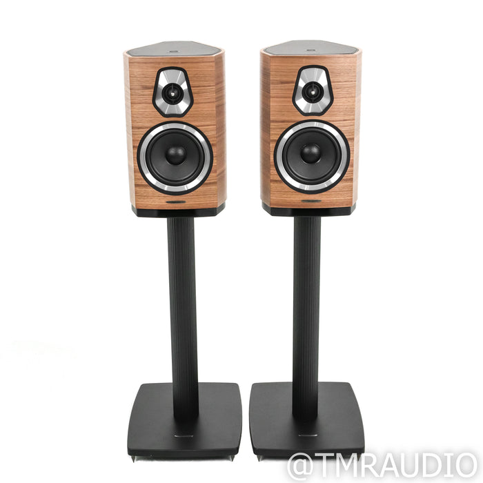 Sonus Faber Sonetto II Bookshelf Speakers; Walnut Pair w/ Stands