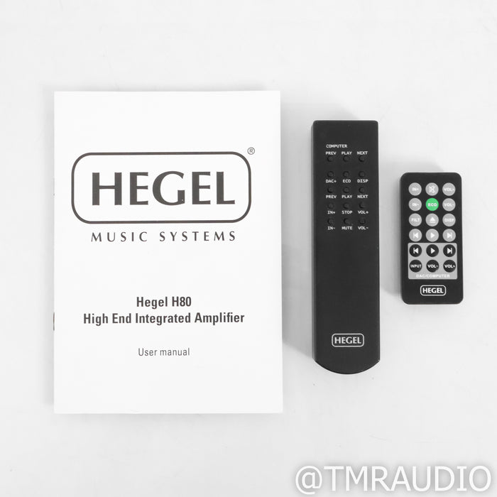 Hegel H80 Stereo Integrated Amplifier; w/  RC8 Upgrade Remote
