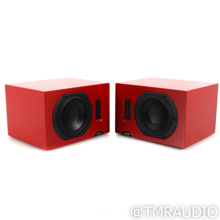 Neat Acoustics Iota Bookshelf Speakers; Flame Red Pair