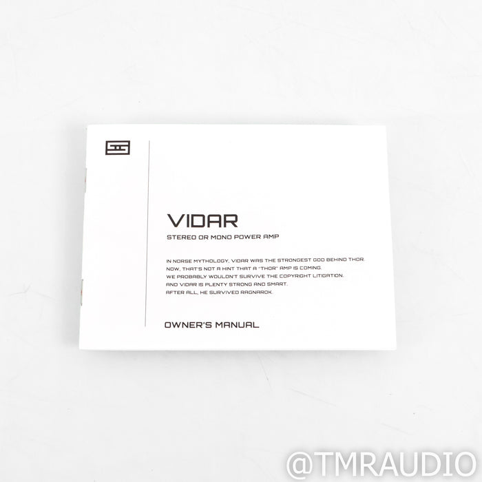 Schiit Audio Vidar 1 Stereo Power Amplifier