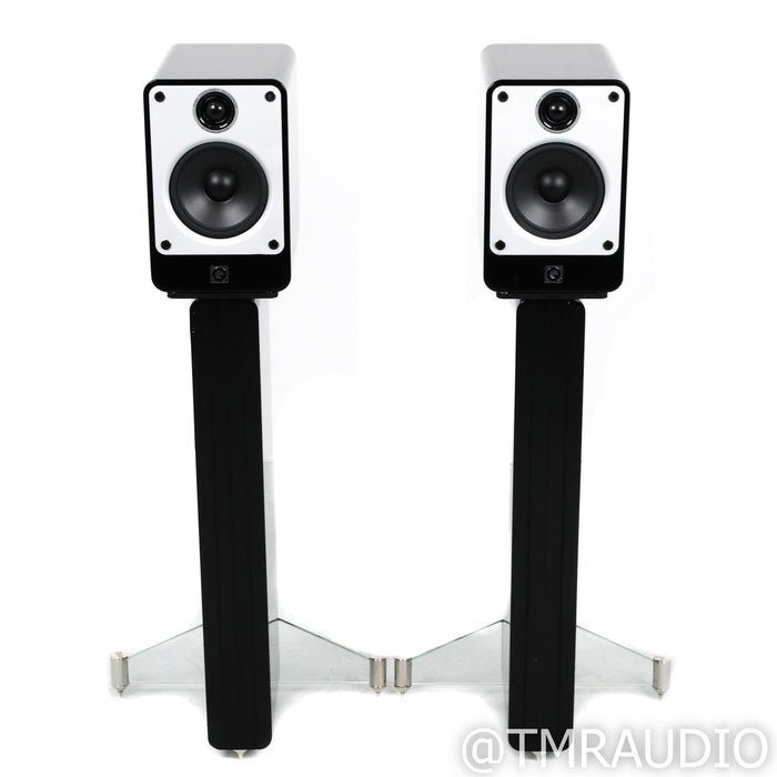 Q Acoustics Concept 20 Bookshelf Speakers; Black Pair with Q Acoustics Stands