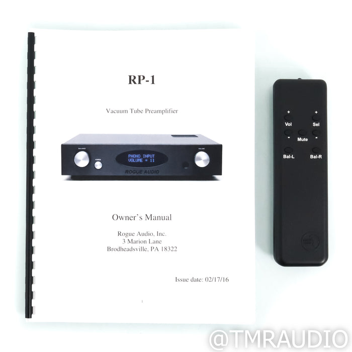 Rogue Audio RP-1 Stereo Tube Preamplifier; MM & MC Phono