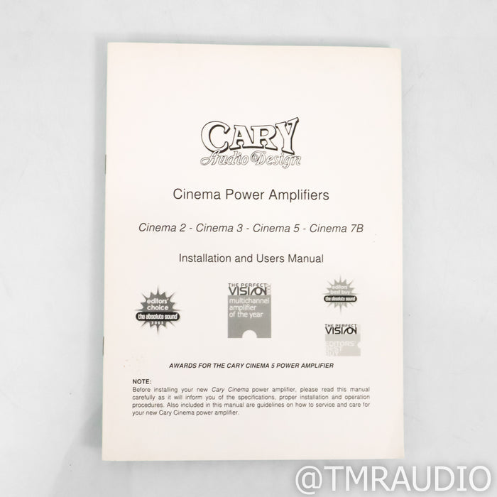Cary Audio Design Cinema 5 Five Channel Power Amplifier