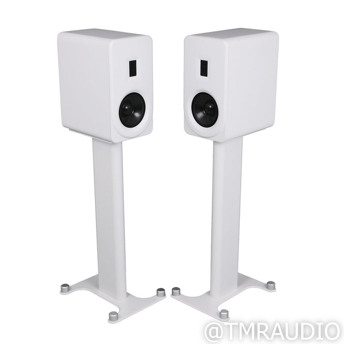 PS Audio Aspen FR5 Bookshelf Speakers; White Pair w/ Stands