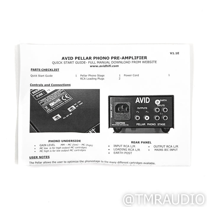 Avid Pellar MM & MC Phono Preamplifier