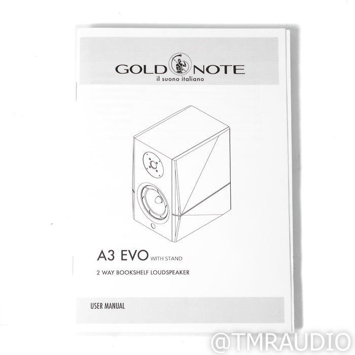 Gold Note A3 EVO Bookshelf Speakers; Walnut Pair