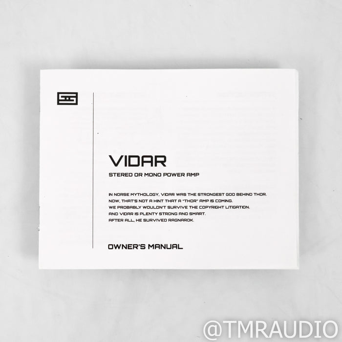 Schiit Audio Vidar 1 Stereo Power Amplifier
