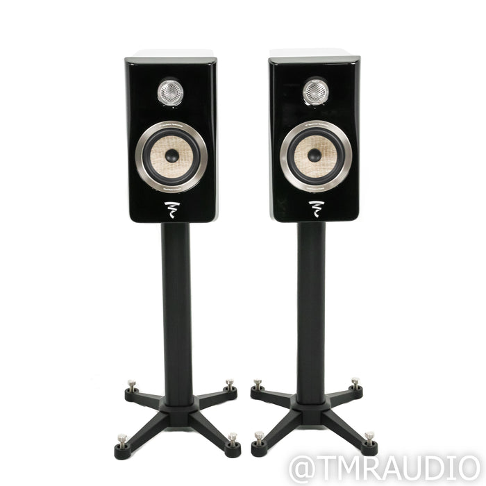 Focal Kanta No. 1 Bookshelf Speakers; Deep Black Pair w/ Stands