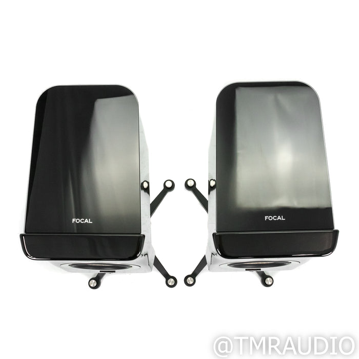 Focal Kanta No. 1 Bookshelf Speakers; Deep Black Pair w/ Stands