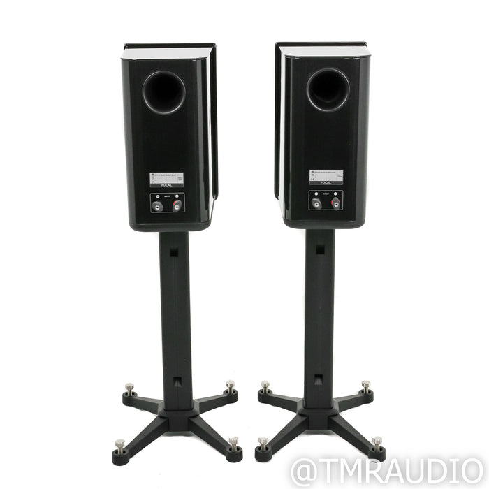 Focal Kanta No. 1 Bookshelf Speakers; Deep Black Pair w/ Stands