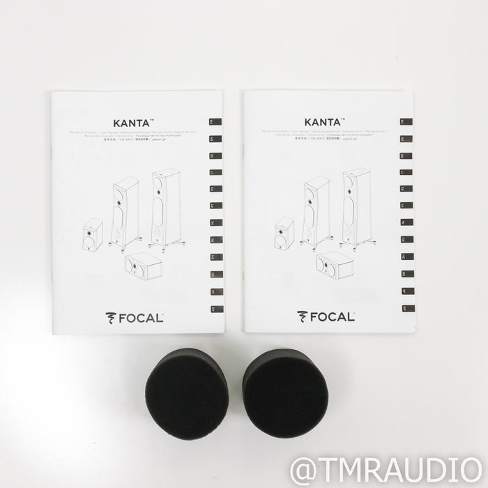 Focal Kanta No. 1 Bookshelf Speakers; Deep Black Pair w/ Stands