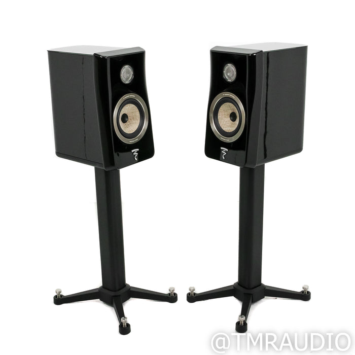 Focal Kanta No. 1 Bookshelf Speakers; Deep Black Pair w/ Stands