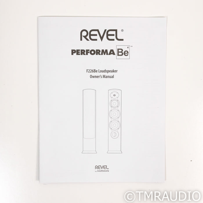 Revel Performa F226Be Floorstanding Speakers; Walnut Pair