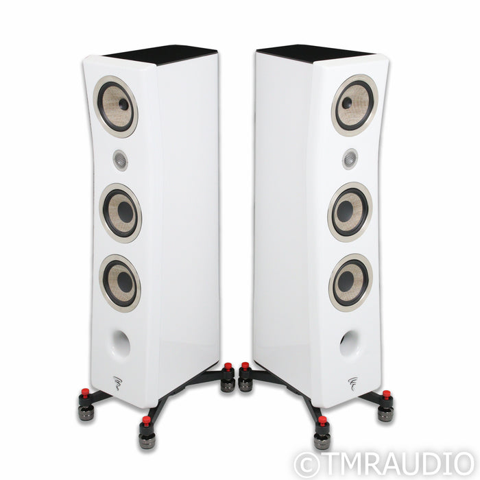 Focal Kanta No. 2 Floorstanding Speakers; White Pair w/ IsoAcoustics Gaia II