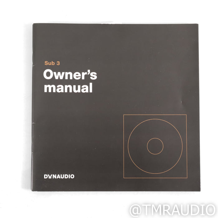 Dynaudio Sub 3 9.5" Powered Subwoofer; Black Satin (No Grill)