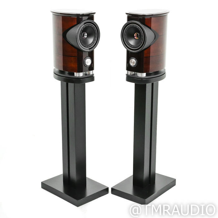 Fyne Audio F1-5 Bookshelf Speakers; Piano Gloss Walnut Pair w/ Stands
