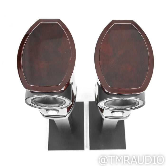 Fyne Audio F1-5 Bookshelf Speakers; Piano Gloss Walnut Pair w/ Stands