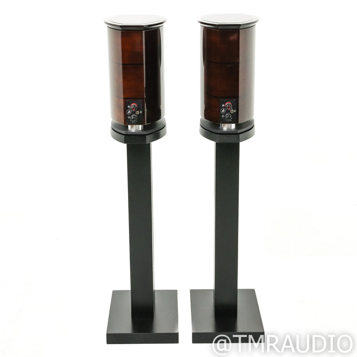 Fyne Audio F1-5 Bookshelf Speakers; Piano Gloss Walnut Pair w/ Stands