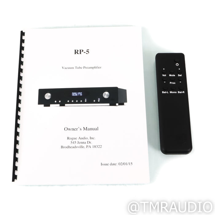 Rogue Audio RP-5 Stereo Tube Preamplifier; MM & MC Phono
