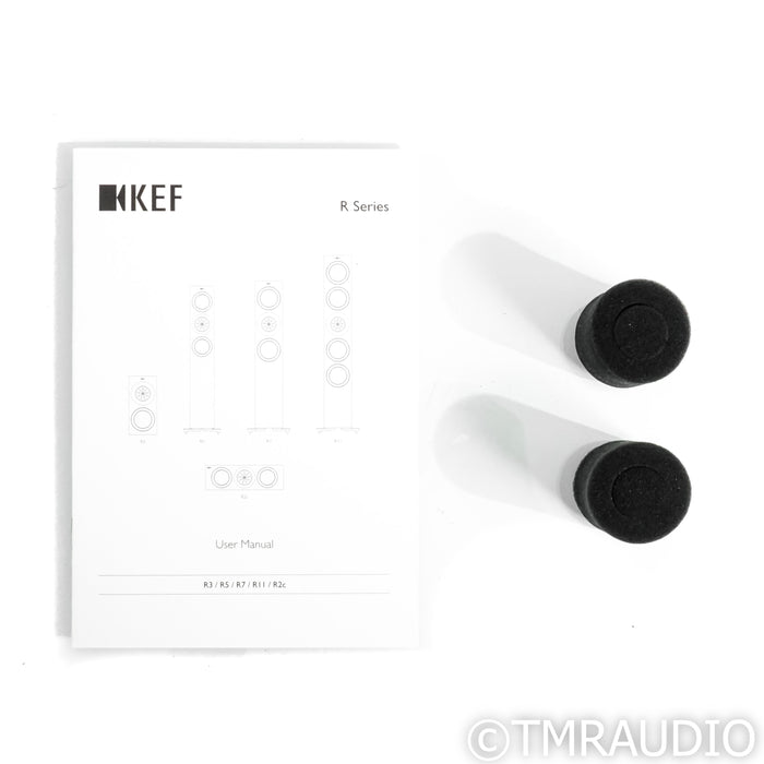 KEF R3 Bookshelf Speakers; Walnut Pair