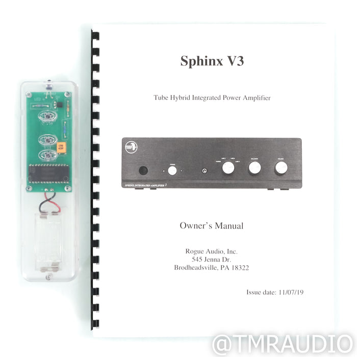 Rogue Audio Sphinx V3 Stereo Tube Integrated Amplifier; MM & MC Phono