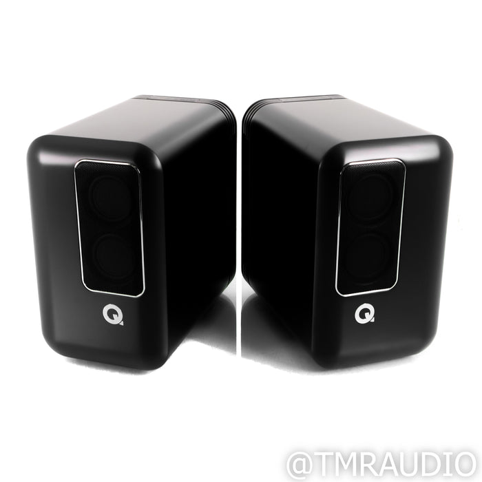 Q Acoustics Q Active 200 Wireless Powered Bookshelf Speakers; Black Pair (Mint)