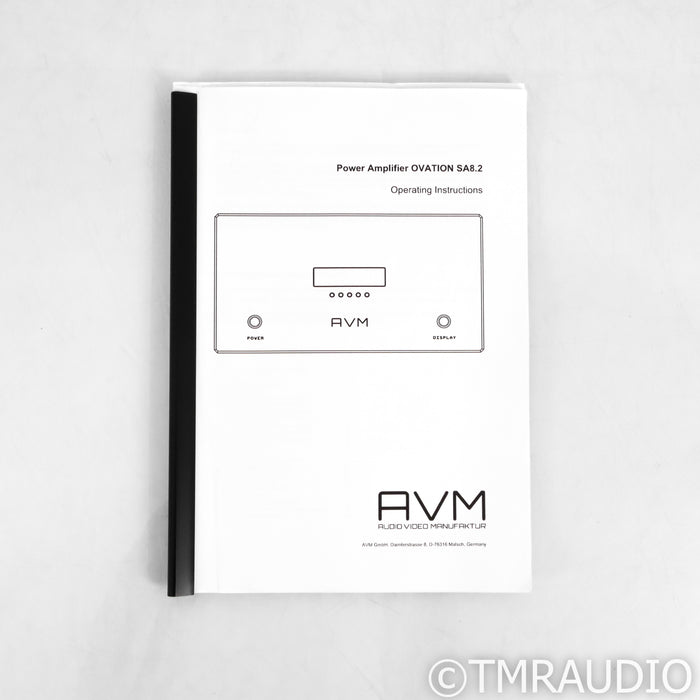 AVM Ovation SA 8.2 Stereo Power Amplifier