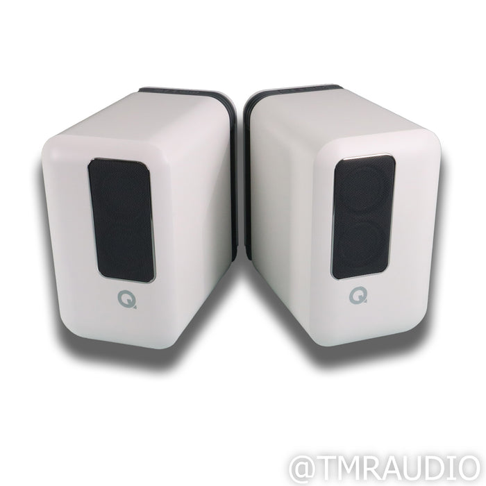 Q Acoustics Q Active 200 Wireless Active Bookshelf Speakers; White Pair (Mint)