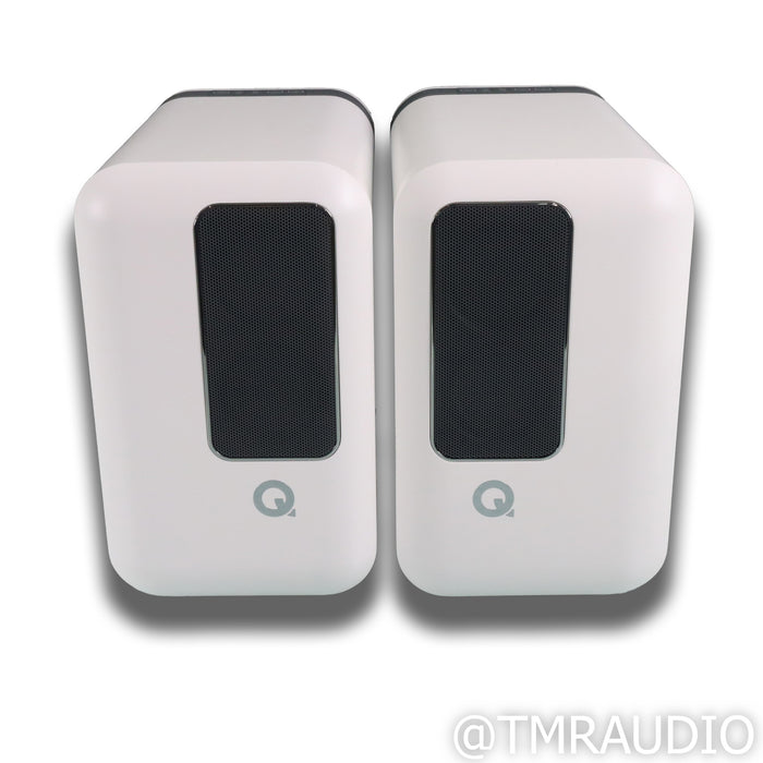 Q Acoustics Q Active 200 Wireless Active Bookshelf Speakers; White Pair (Mint)