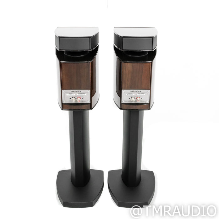 Focal Diablo Utopia Colour Evo Bookshelf Speakers; Walnut Pair w/ Stands (Used)
