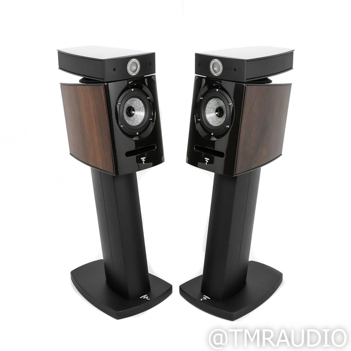 Focal Diablo Utopia Colour Evo Bookshelf Speakers; Walnut Pair w/ Stands (Used)