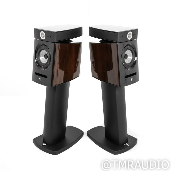 Focal Diablo Utopia Colour Evo Bookshelf Speakers; Walnut Pair w/ Stands (Used)