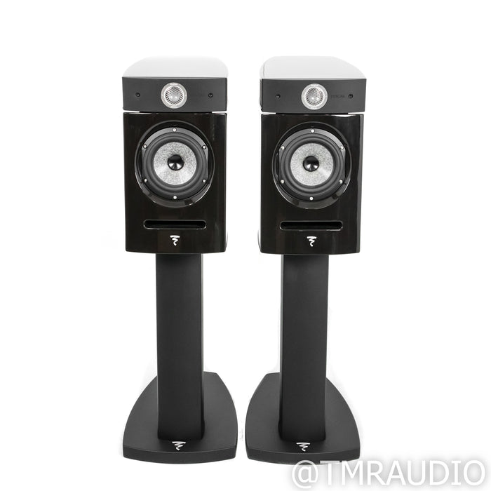 Focal Diablo Utopia Colour Evo Bookshelf Speakers; Walnut Pair w/ Stands (Used)