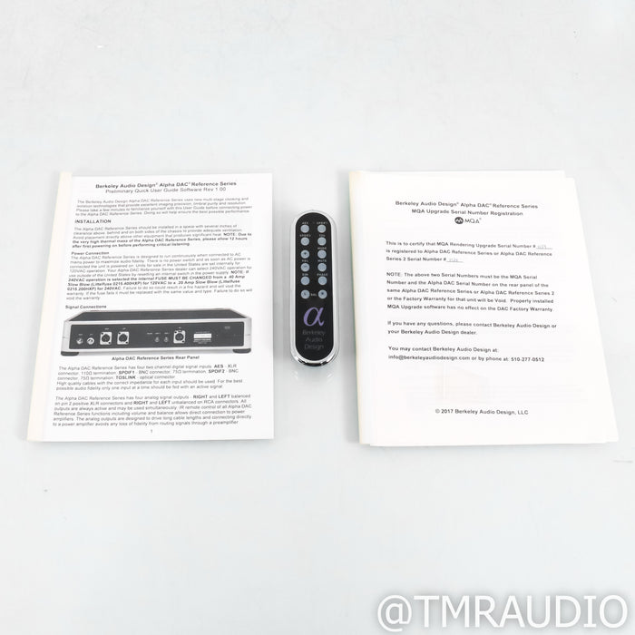 Berkeley Audio Design Alpha DAC Reference Series 1; D/A Converter; MQA Upgrade