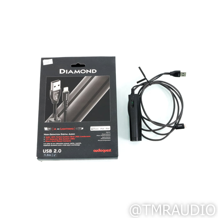 AudioQuest Diamond USB to Lightning Cable; 1.5m Digital Interconnect; 72v DBS