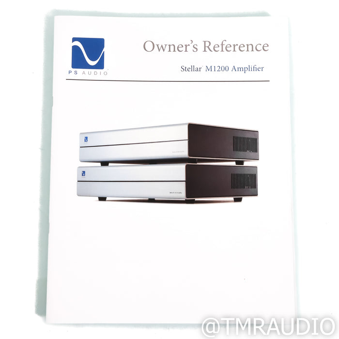 PS Audio Stellar M1200 Monoblock Tube Hybrid Power Amplifiers; Pair