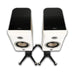 Focal Kanta No. 1 Bookshelf Speakers; Walnut Ivory Pair w/ Stands