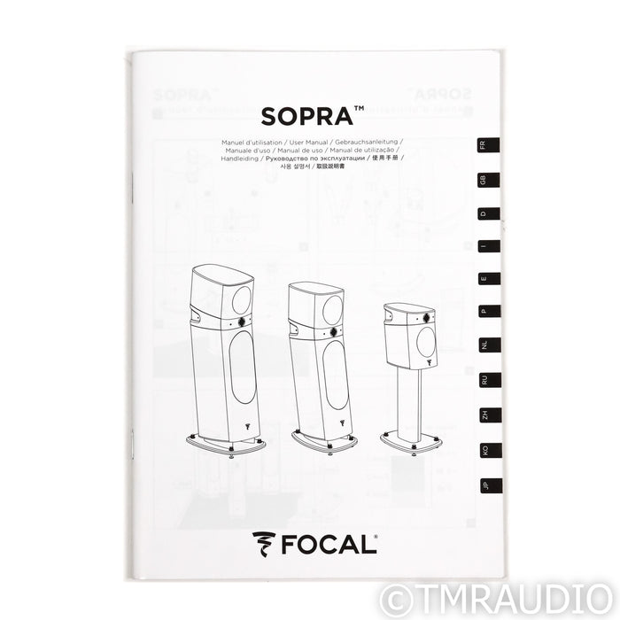 Focal Sopra No. 2 Floorstanding Speakers; Black Lacquer Pair
