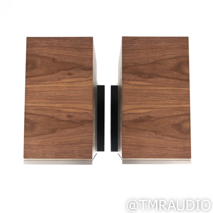 KEF Reference 1 Meta Bookshelf Speakers; Silver & Walnut Pair w/ Stands