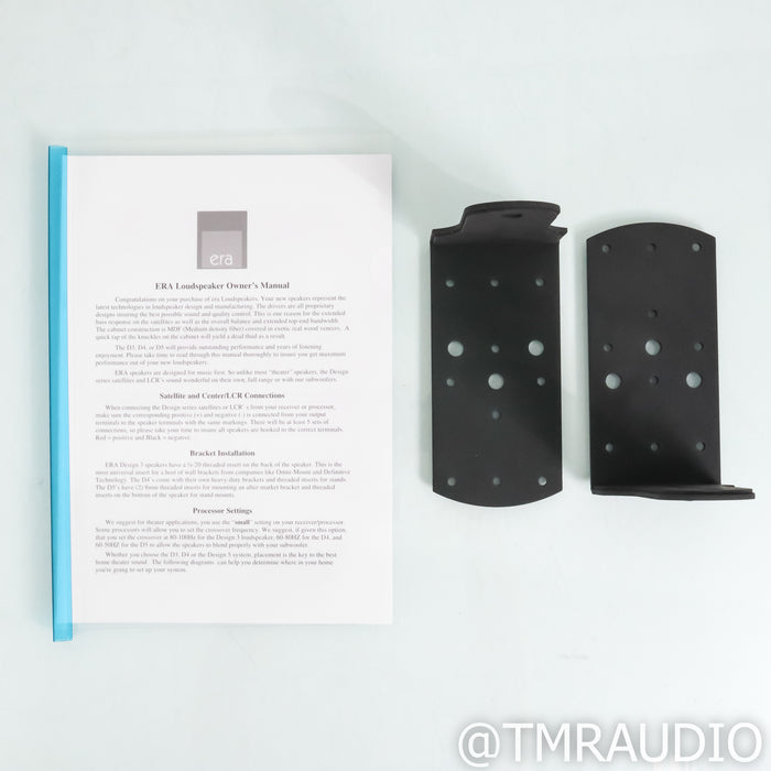 ERA Acoustics D4 Bookshelf Speakers; Gloss Black Pair